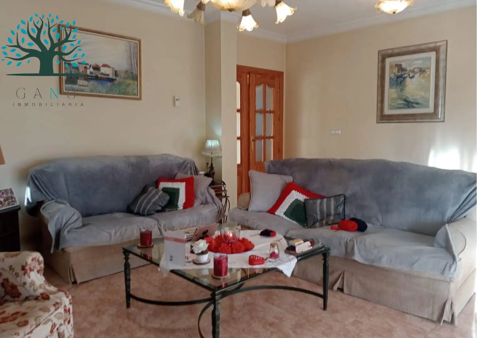 Sala d'estar de Casa o xalet en venda en Mazarrón amb Calefacció, Jardí privat i Terrassa