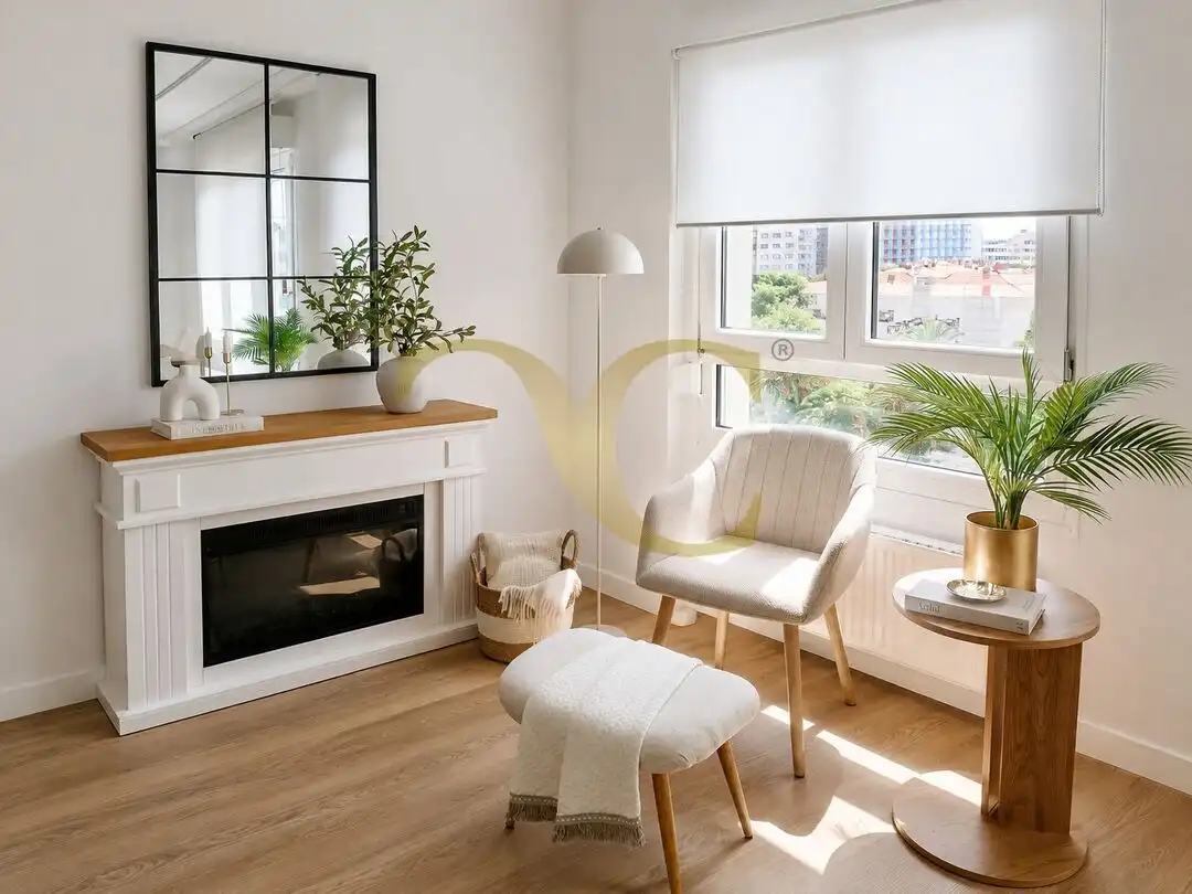 Living room of Flat for sale in Gijón   with Heating and Furnished