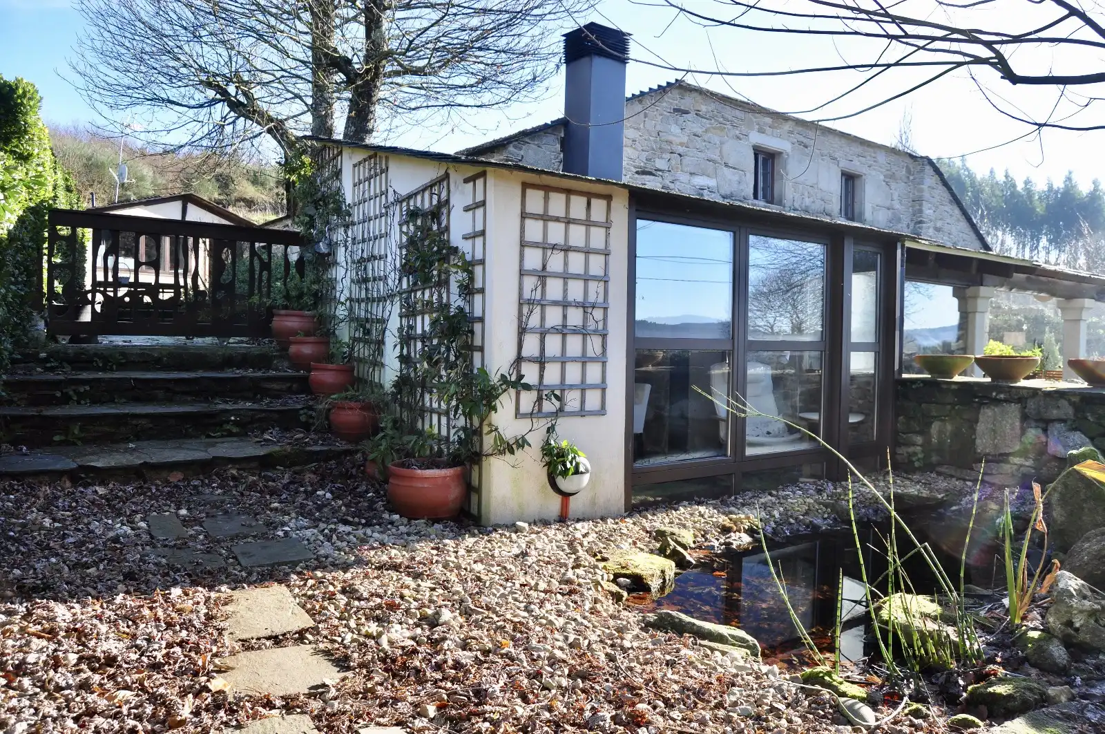 Vista exterior de Casa o chalet en venta en Lugo con Calefacción, Jardín privado y Parquet