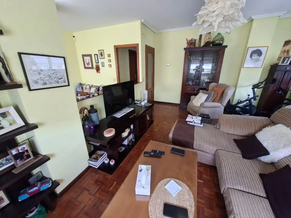 Sala de estar de Piso en venta en Vitoria - Gasteiz con Calefacción, Parquet y Terraza