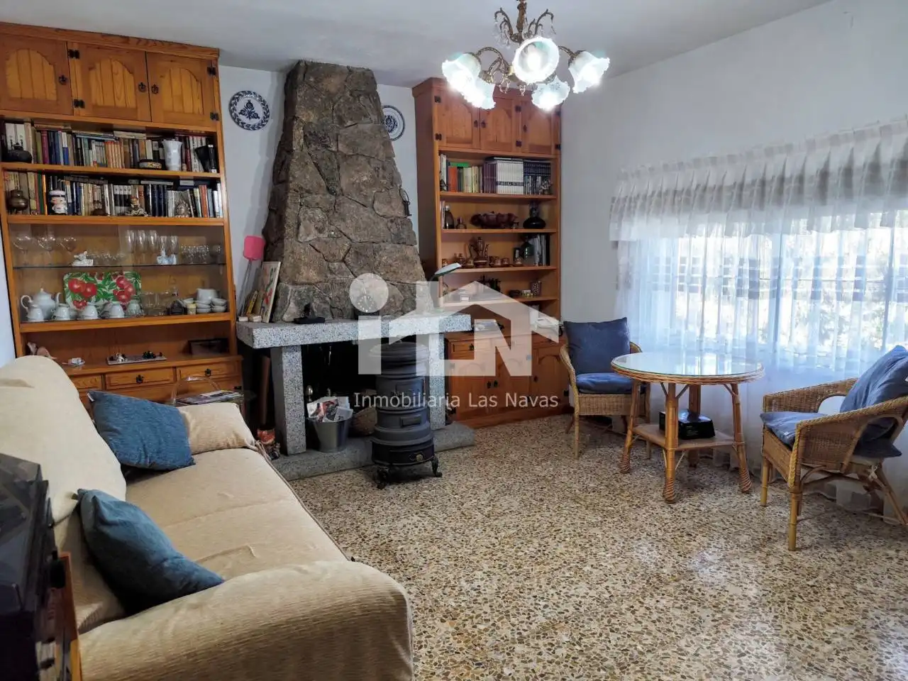 Sala de estar de Casa o chalet en venta en Santa María de la Alameda con Jardín privado y Terraza