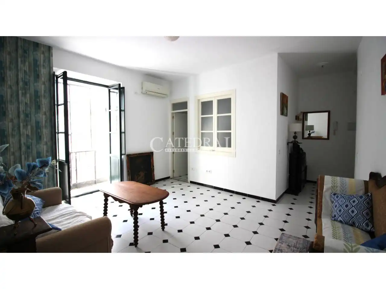 Sala de estar de Apartamento de alquiler en Sevilla con Aire acondicionado, Amueblado y Balcón