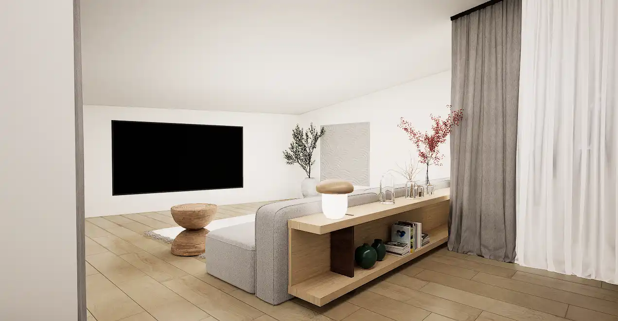 Sala de estar de Dúplex en venta en El Prat de Llobregat con Aire acondicionado, Calefacción y Jardín privado