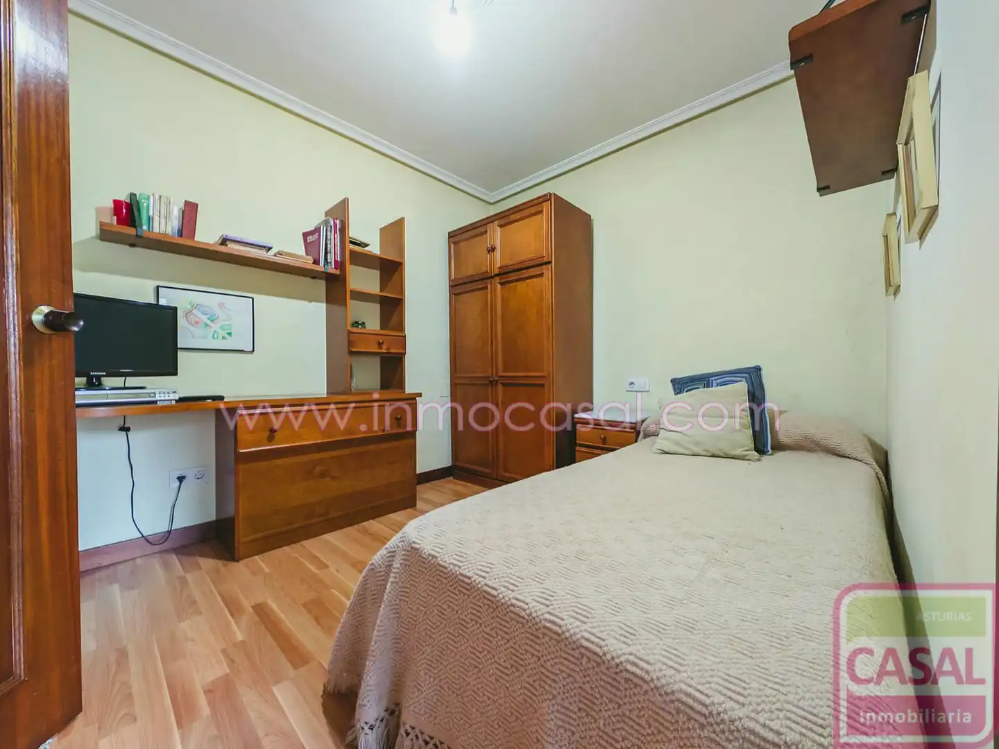 Schlafzimmer von Wohnung zum Verkauf in Mieres (Asturias) mit Heizung, Abstellraum und Möbliert