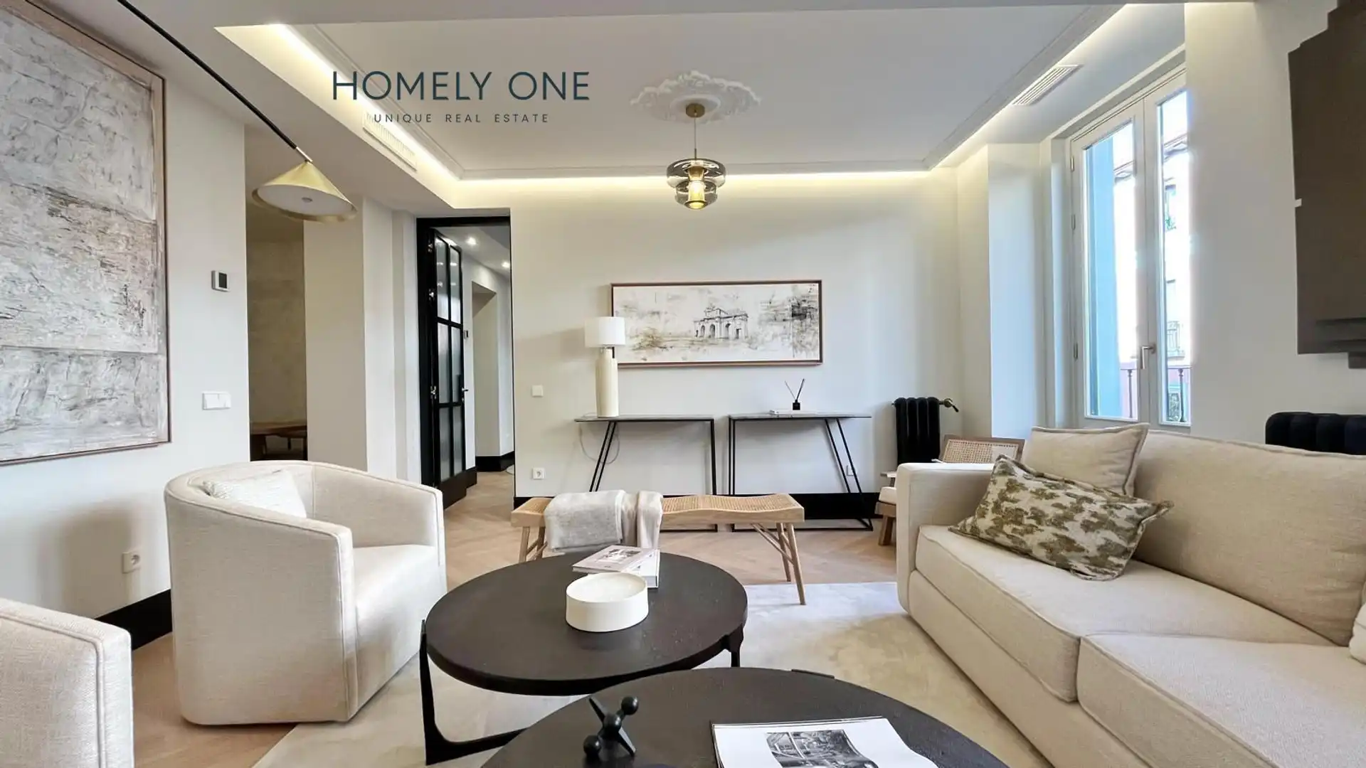 Sala de estar de Piso en venta en  Madrid Capital con Aire acondicionado, Calefacción y Terraza