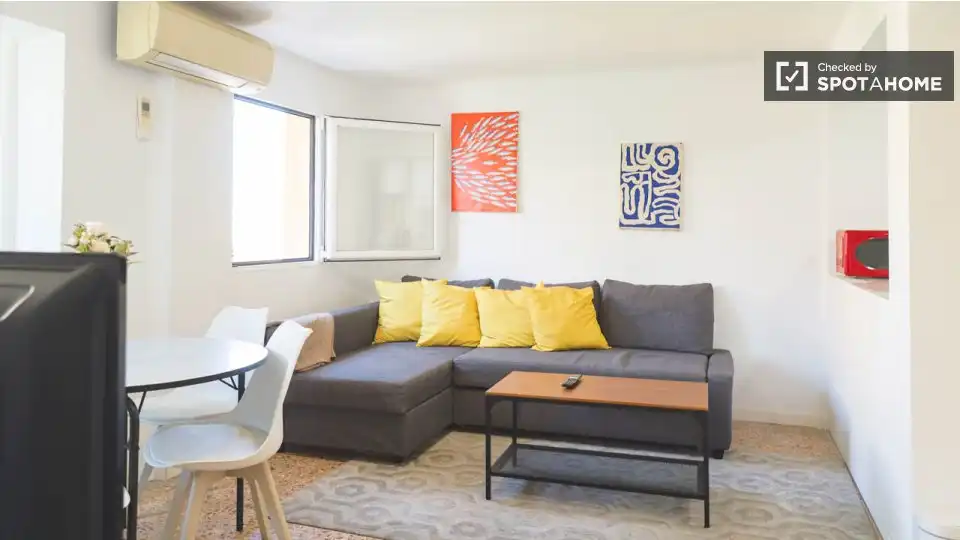 Wohnzimmer von Wohnung zur Miete in Madrid mit Klimaanlage, Heizung und Möbliert
