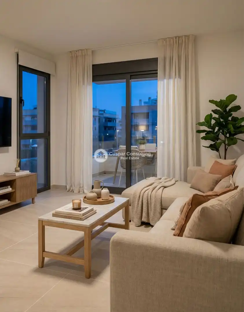Sala d'estar de Apartament en venda en Benijófar amb Calefacció, Terrassa i Piscina