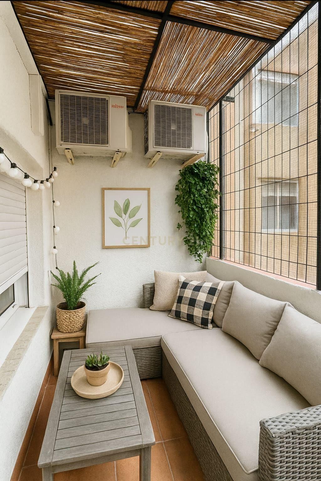 Balcony of Apartment for sale in  Barcelona Capital  with Air Conditioner, Oven and Washing machine