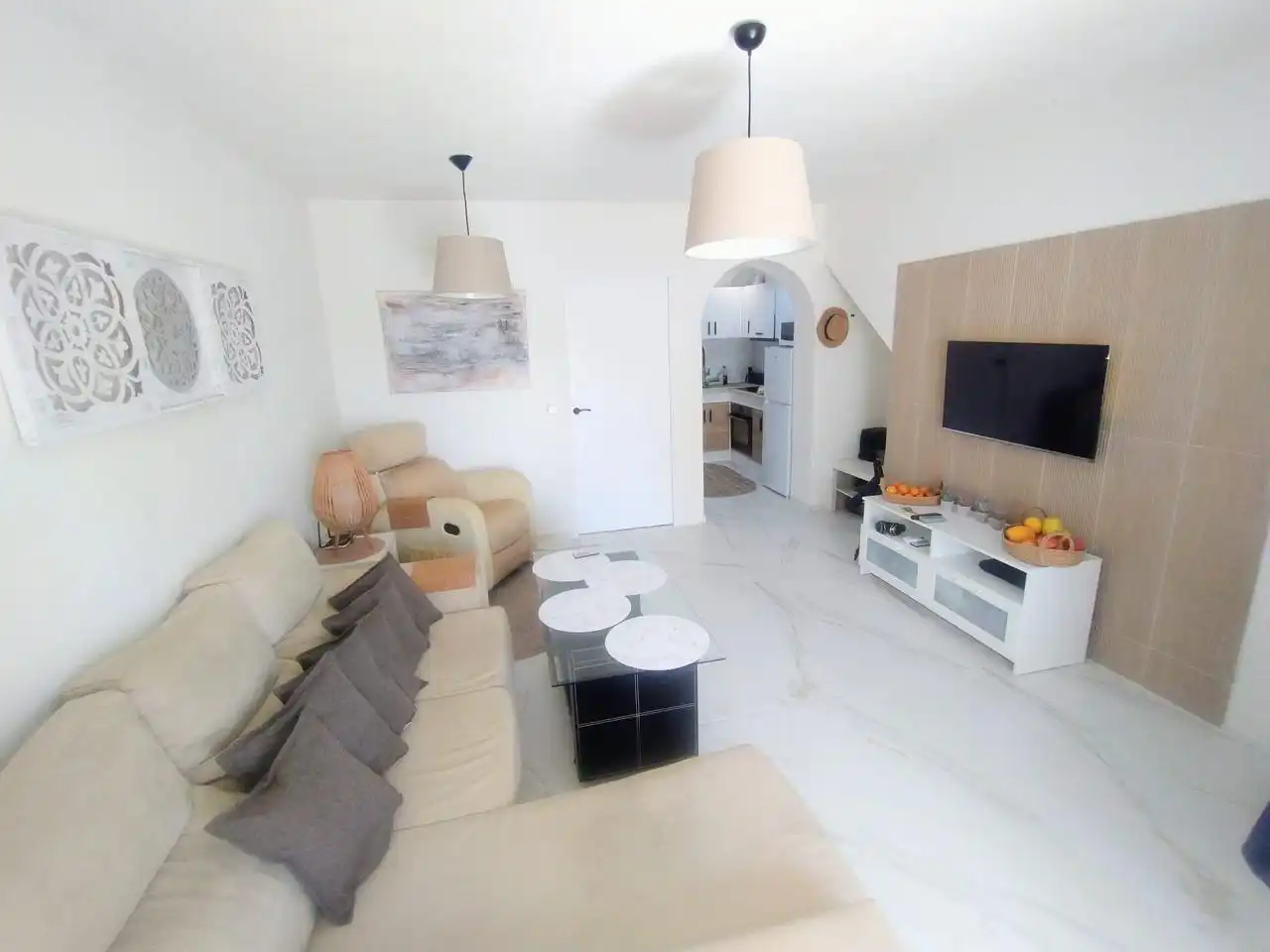 Sala d'estar de Pis en venda en Torrevieja amb Aire condicionat, Terrassa i Piscina comunitària
