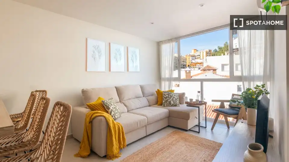 Sala d'estar de Apartament per a compartir en Málaga amb Aire condicionat, Calefacció i Terrassa