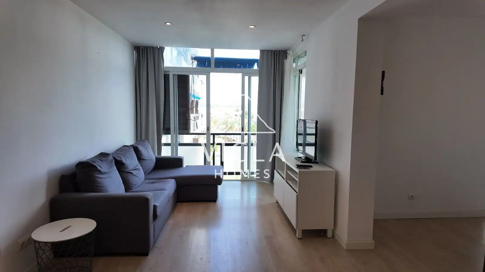 Wohnzimmer von Wohnung zur Miete in Sant Antoni de Portmany mit Klimaanlage, Heizung und Parkett