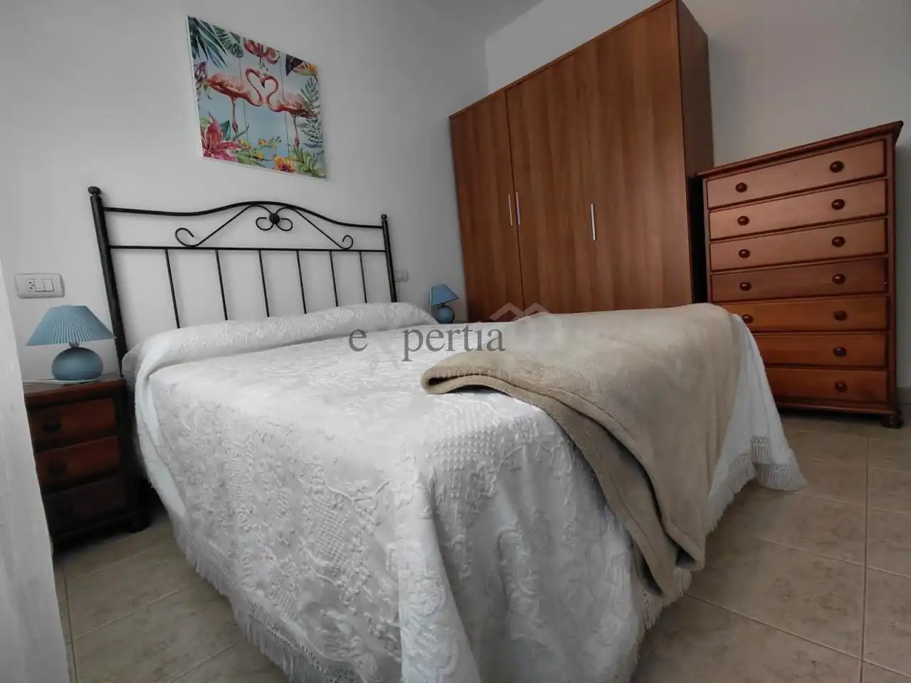 Schlafzimmer von Wohnung zur Miete in Boiro mit Heizung und Möbliert