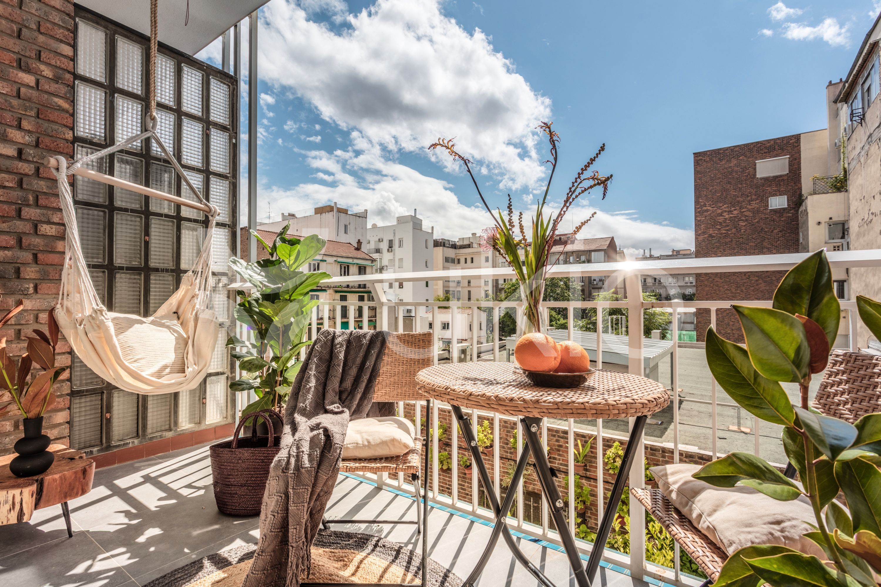 Balcony of Apartment to rent in  Madrid Capital  with Air Conditioner, Terrace and Furnished