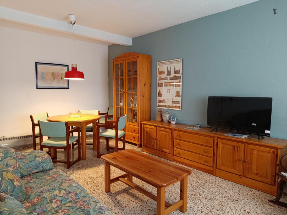 Sala de estar de Apartamento de alquiler en Alicante / Alacant con Aire acondicionado, Amueblado y Lavadora