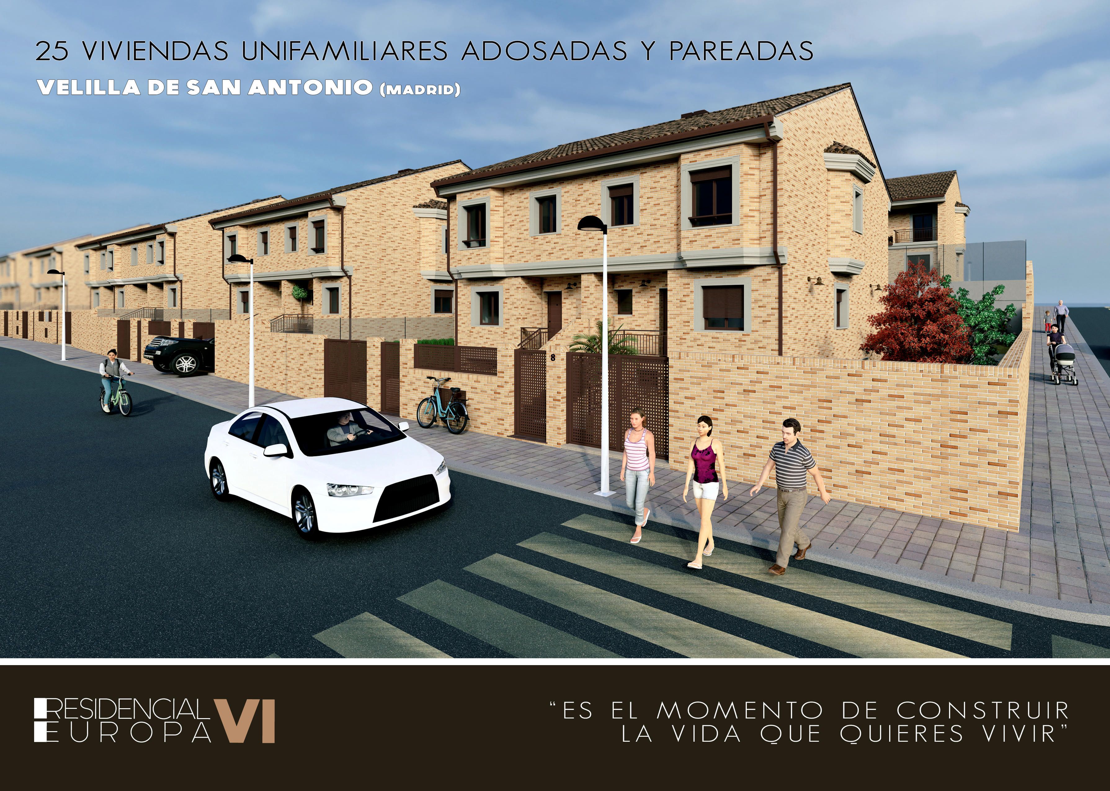 Exterior view of Single-family semi-detached for sale in Velilla de San Antonio  with Heating, Private garden and Parquet flooring