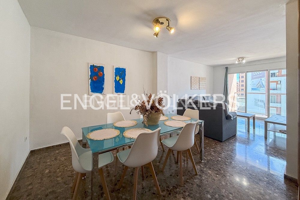 Dining room of Apartment to rent in  Valencia Capital  with Heating, Furnished and Balcony