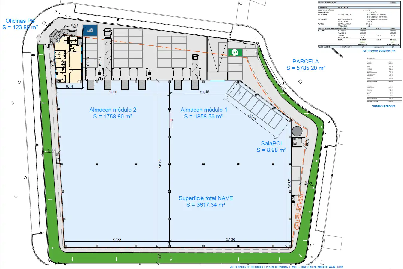 Parkplatz von Fabrikhallen zur Miete in Cheste