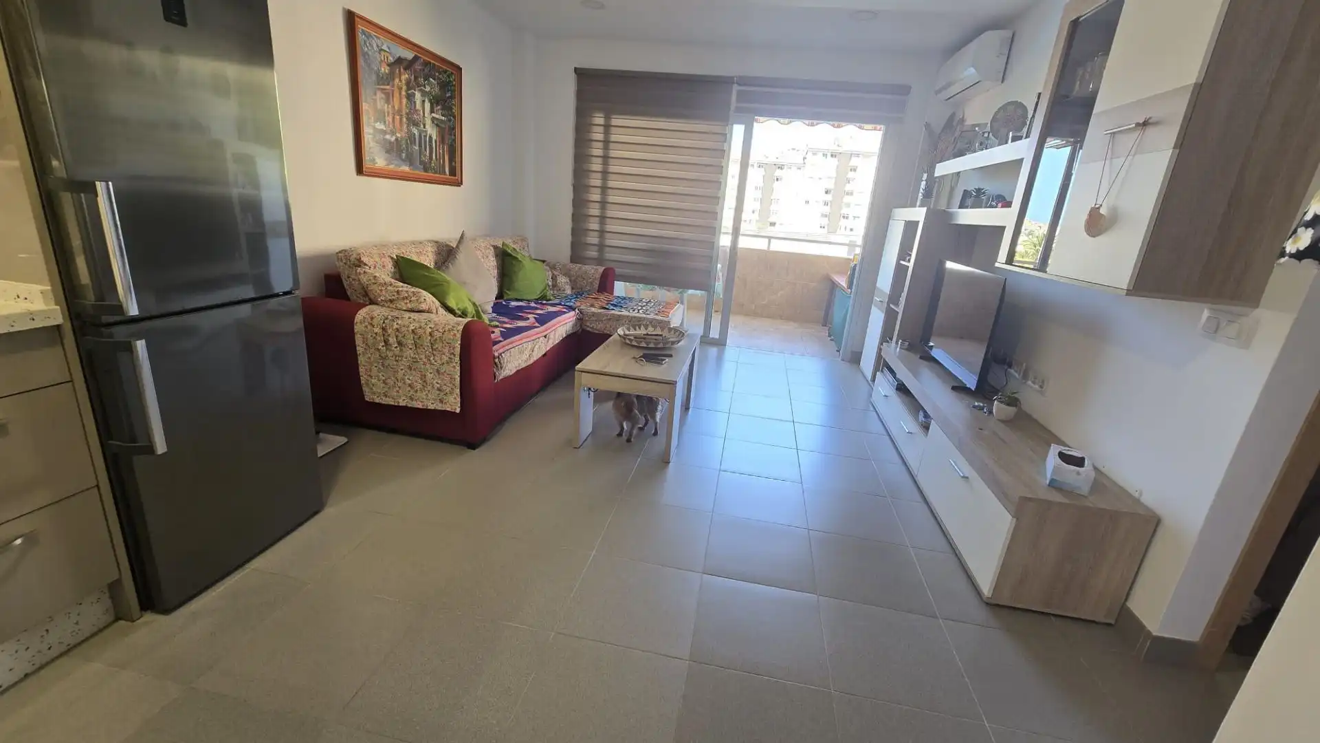 Living room of Flat for rent in Arona  with Air Conditioner and Community pool