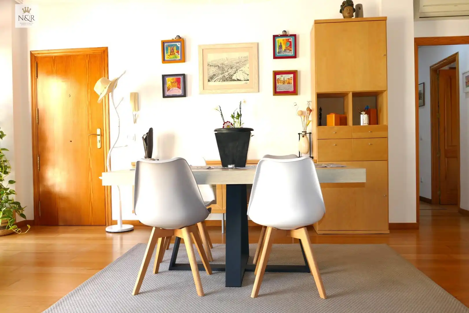 Dining room of Flat for sale in Alaró  with Air Conditioner, Parquet flooring and Furnished