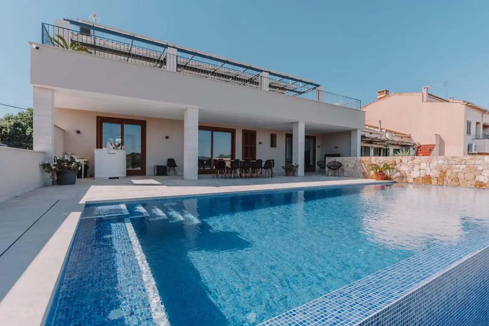Swimming pool of Flat for sale in Santa Eugènia  with Air Conditioner, Private garden and Parquet flooring