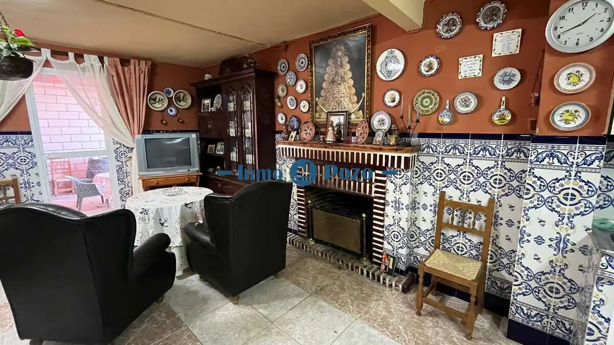 Living room of Houses for sale in Alange  with Private garden, Storage room and Swimming Pool