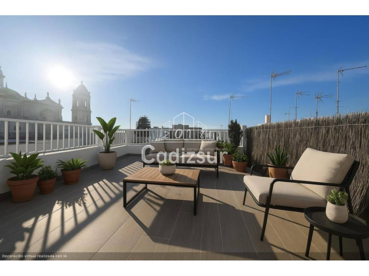 Terrassa de Àtic en venda en  Cádiz Capital amb Aire condicionat, Terrassa i Moblat