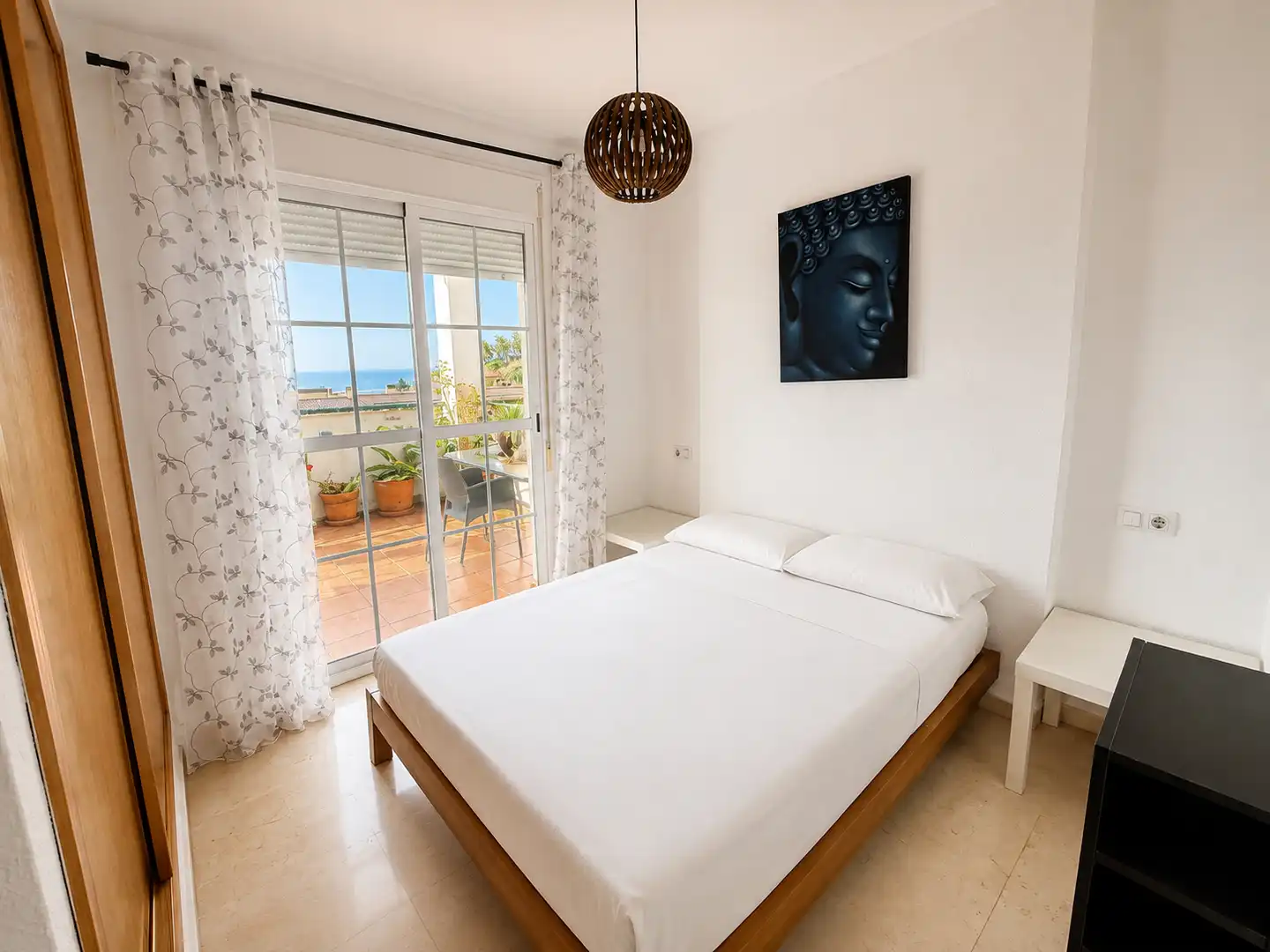 Schlafzimmer von Wohnung zur Miete in Benalmádena mit Klimaanlage, Möbliert und Ofen