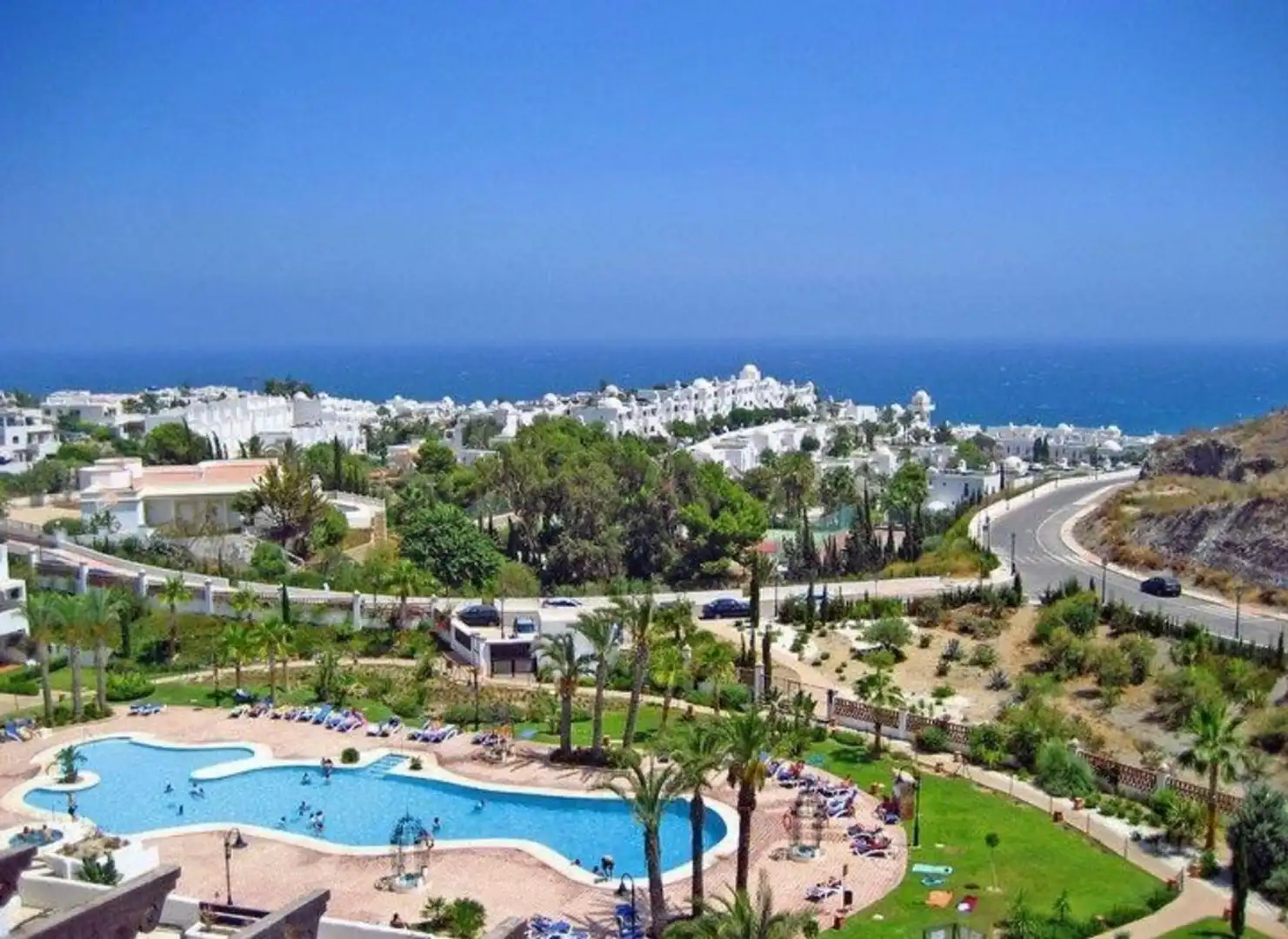 Vista exterior de Piso en venta en Mojácar con Aire acondicionado, Terraza y Piscina