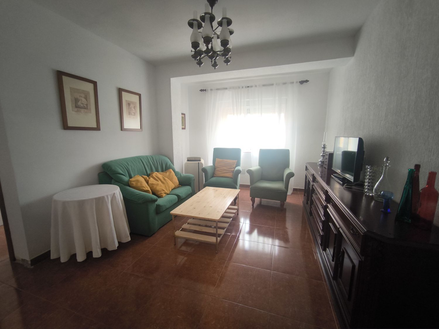 Living room of Flat to rent in  Huelva Capital  with Air Conditioner, Terrace and Furnished