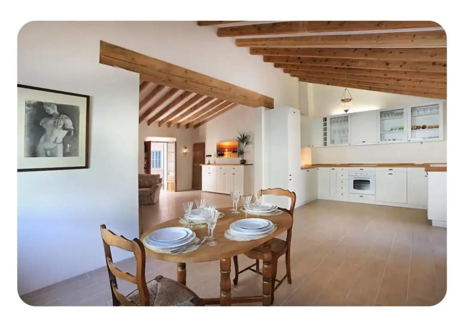 Menjador de Loft de lloguer en  Palma de Mallorca amb Parquet, Moblat i Forn
