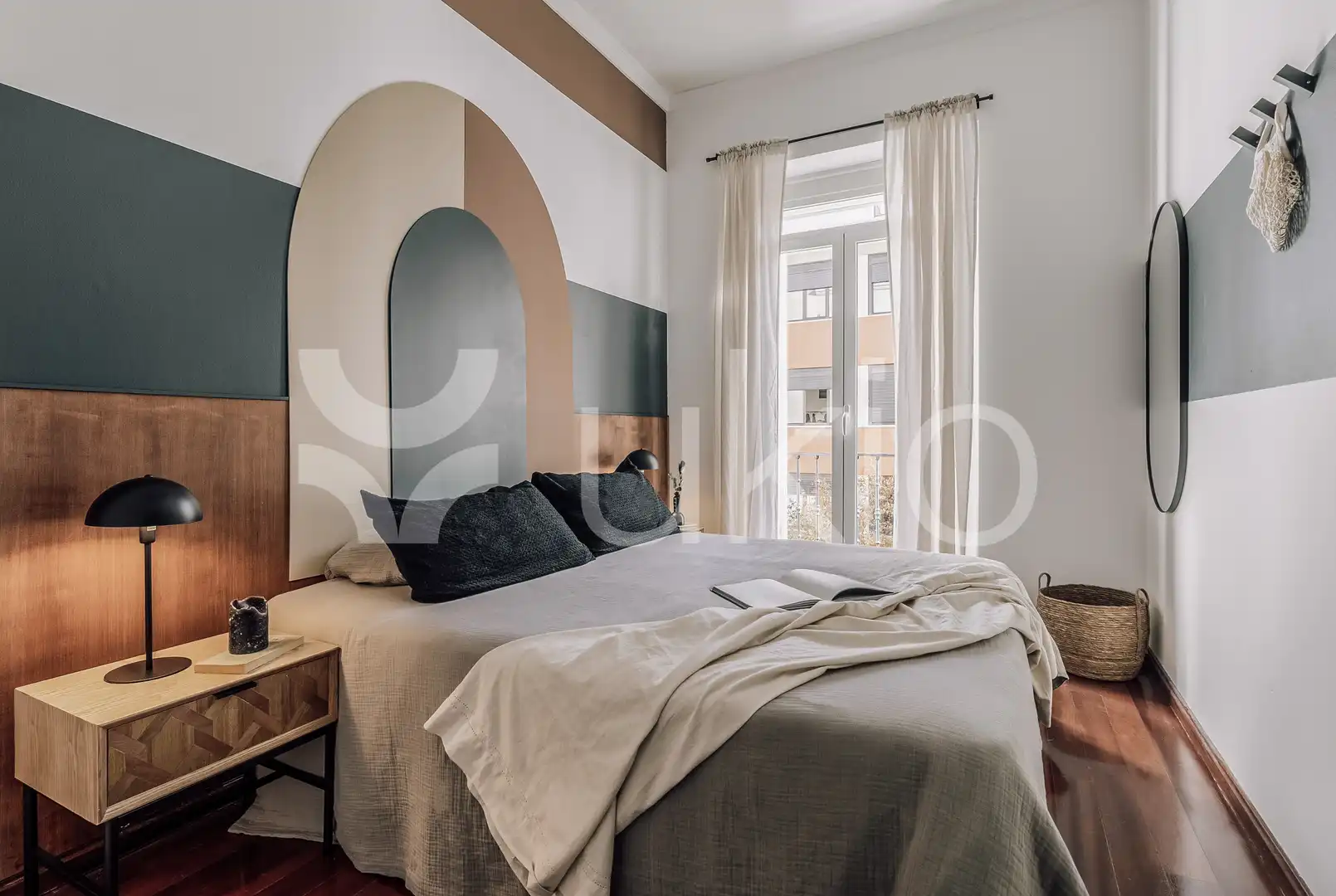 Habitación de Apartamento de alquiler en Madrid con Aire acondicionado, Calefacción y Amueblado
