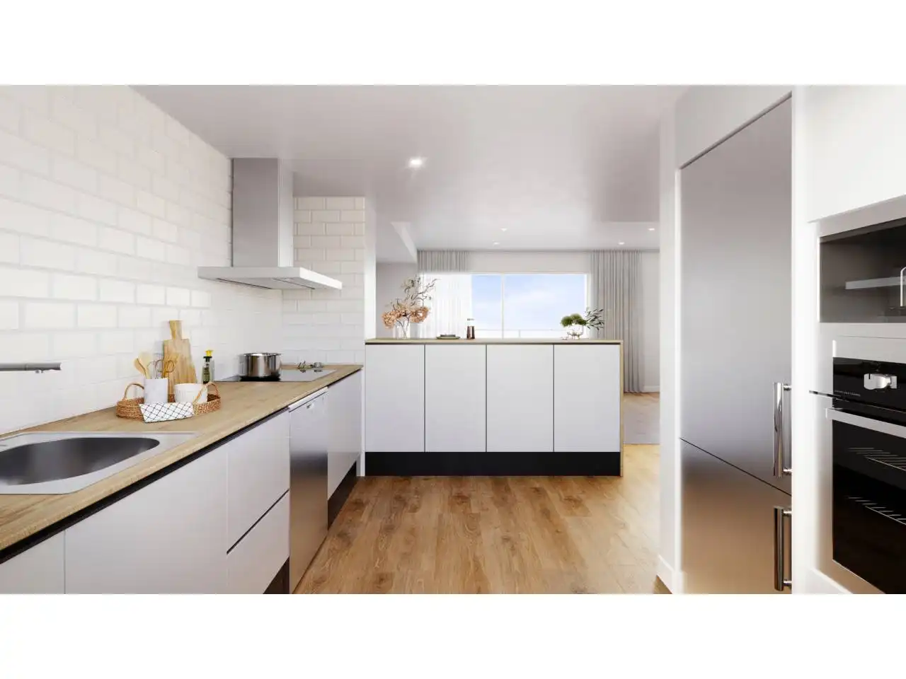 Cocina de Apartamento en venta en Monforte del Cid con Aire acondicionado, Jardín privado y Terraza