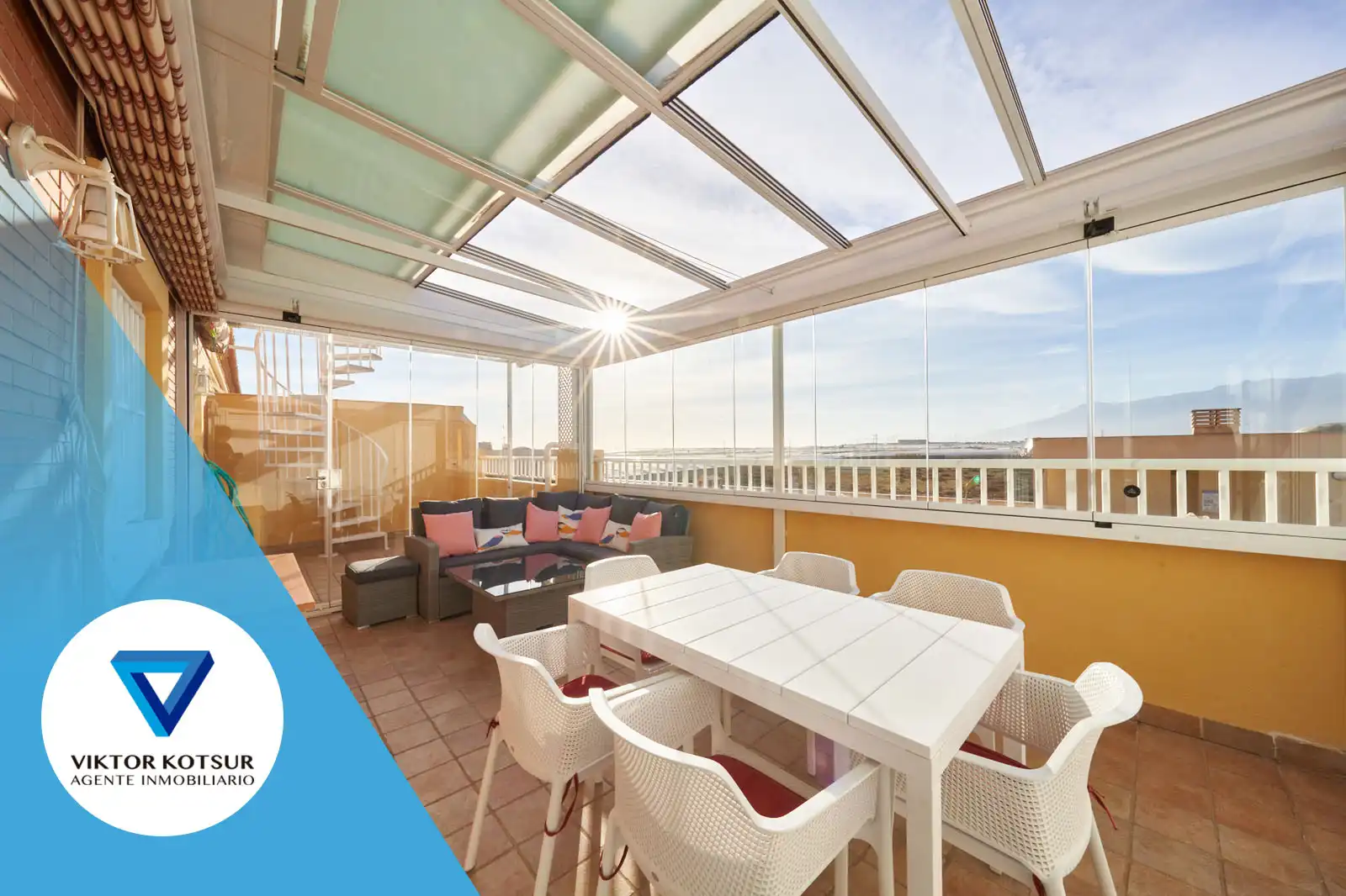 Terrace of Attic for sale in Roquetas de Mar  with Air Conditioner, Heating and Terrace