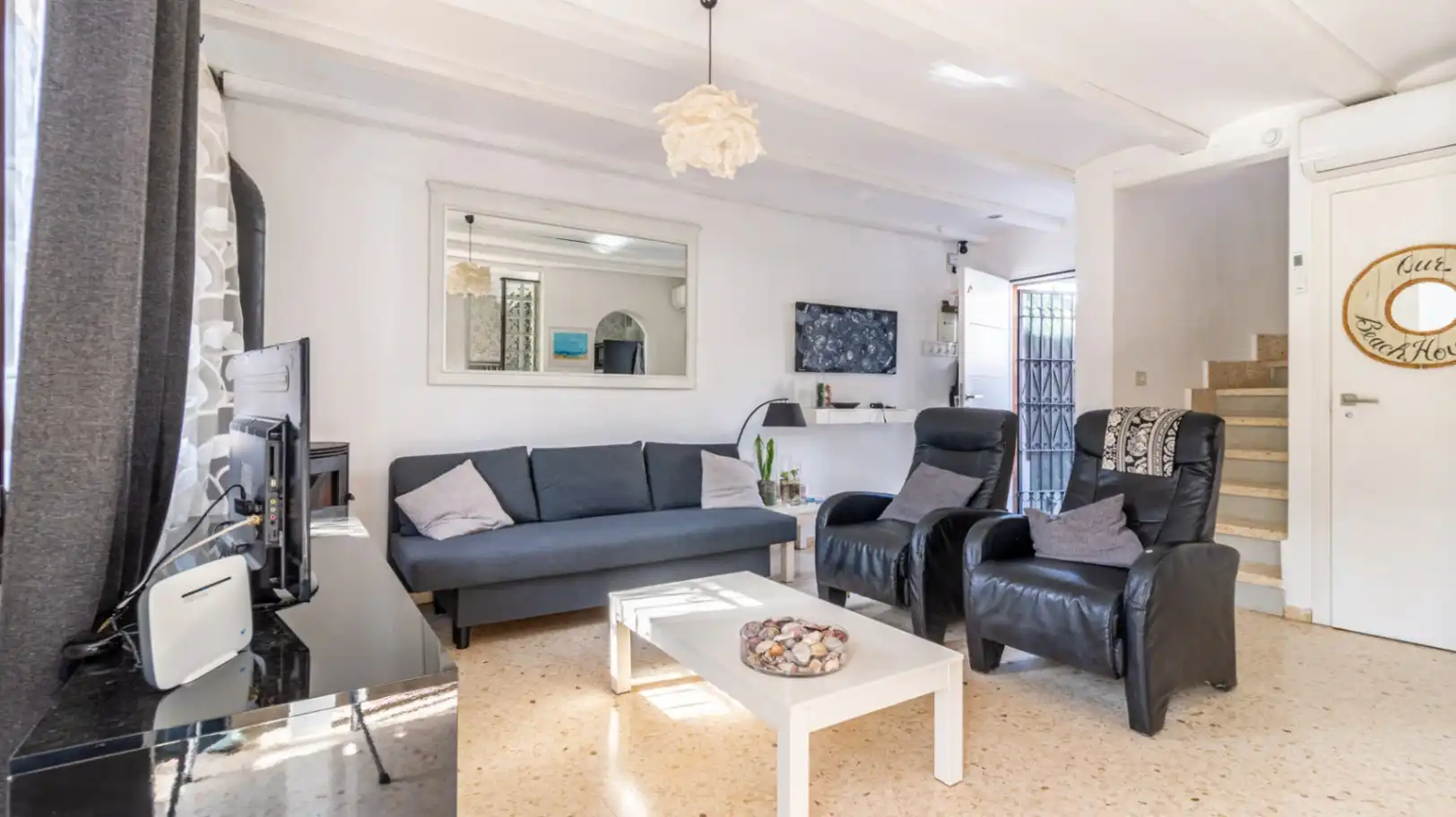 Sala d'estar de Casa o xalet en venda en Dénia amb Aire condicionat, Calefacció i Jardí privat