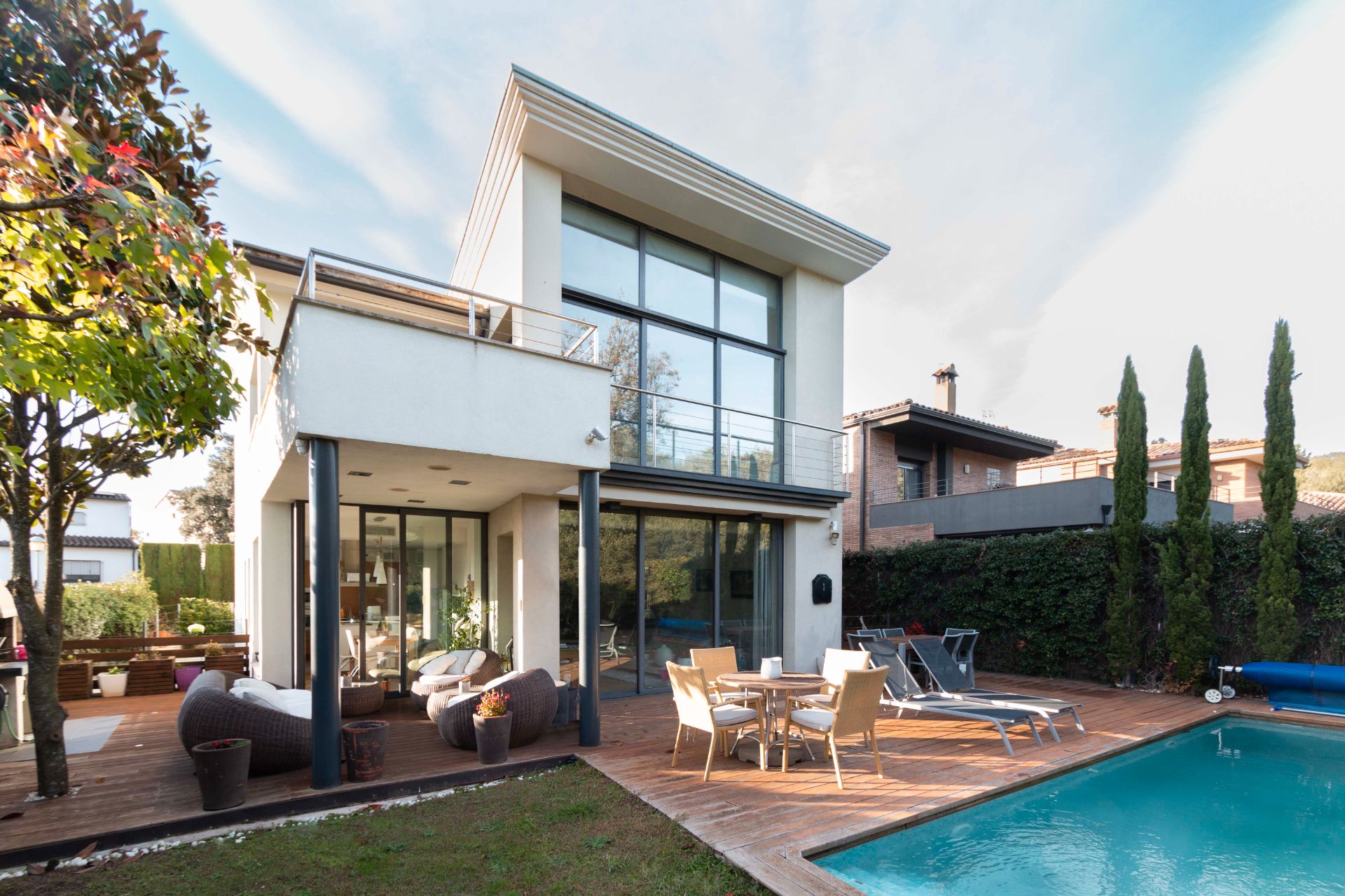 Vista exterior de Casa o xalet en venda en Girona Capital amb Aire condicionat, Calefacció i Jardí privat