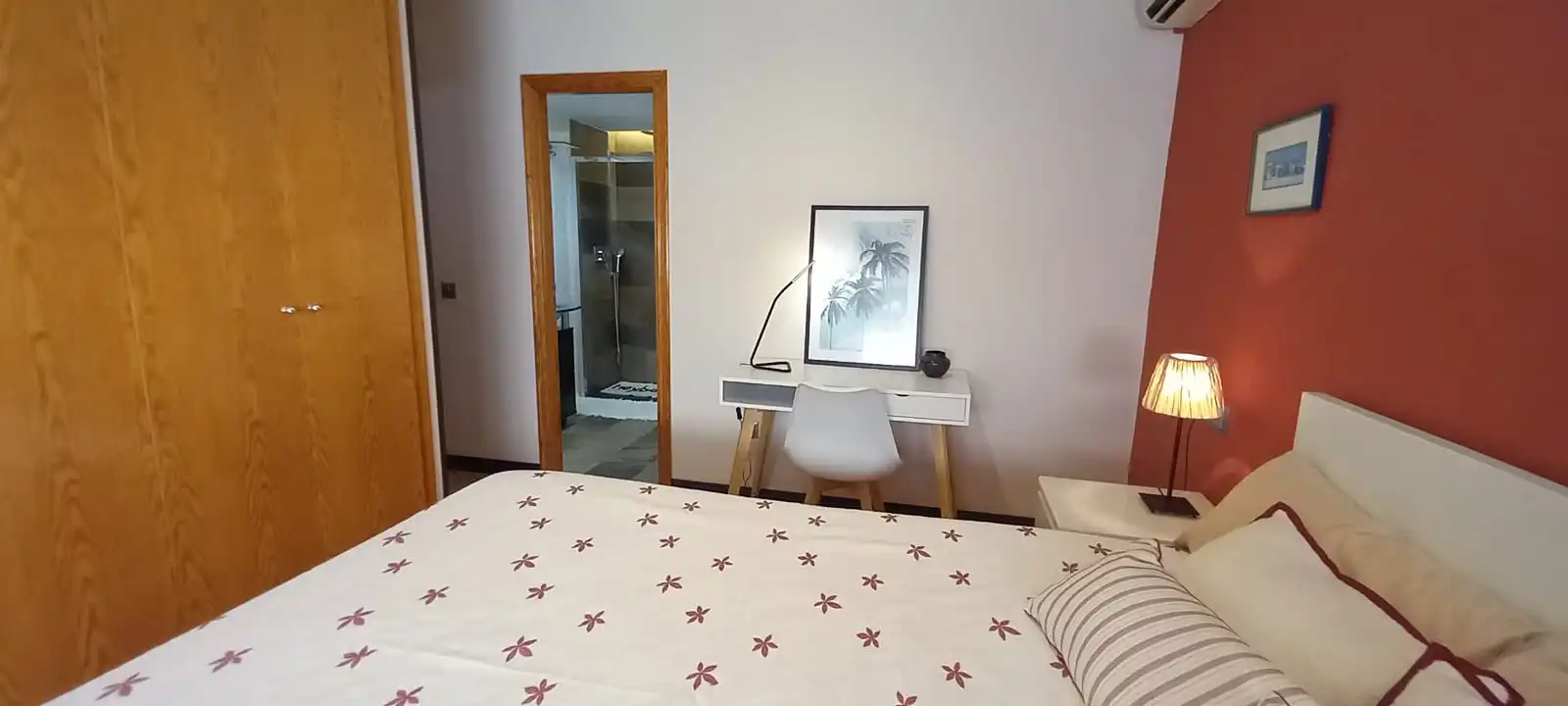 Schlafzimmer von Wohnung zur Miete in Sagunto / Sagunt mit Klimaanlage, Heizung und Möbliert