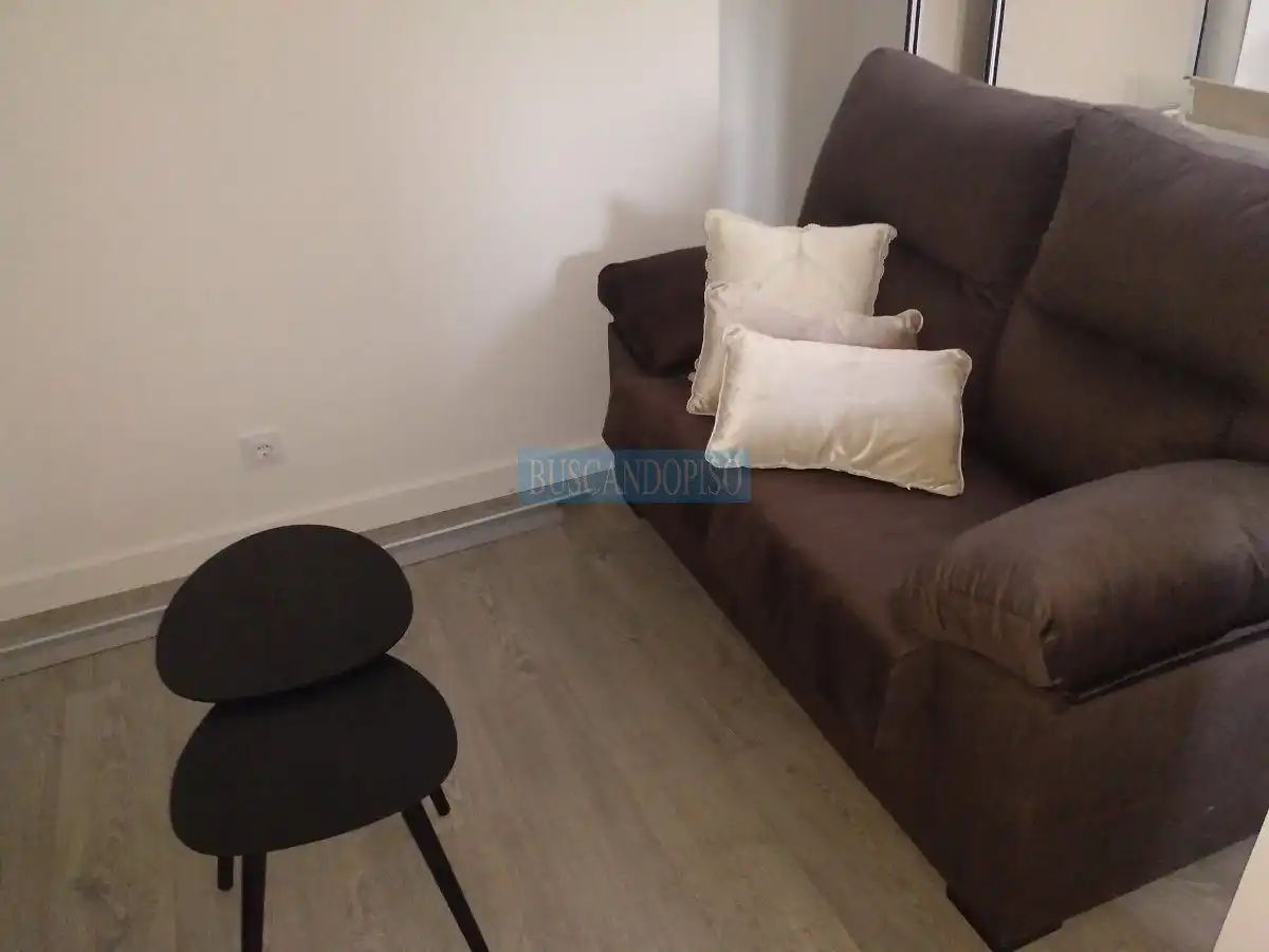 Sala de estar de Estudio de alquiler en  Logroño con Aire acondicionado, Calefacción y Parquet