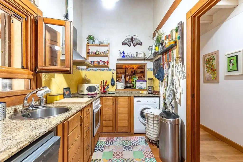 Cocina de Finca rústica en venta en Cuacos de Yuste con Jardín privado, Terraza y Piscina