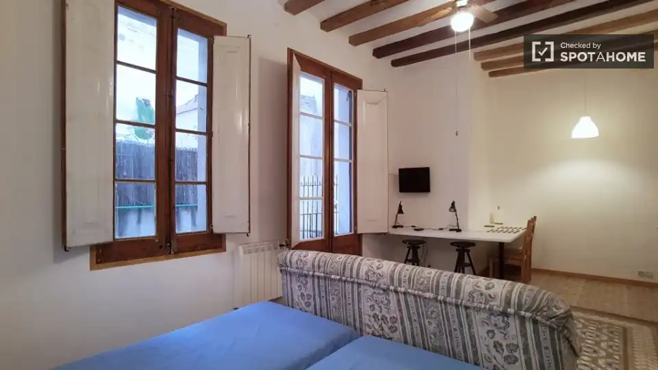 Sala de estar de Piso para compartir en Barcelona con Aire acondicionado, Calefacción y Terraza