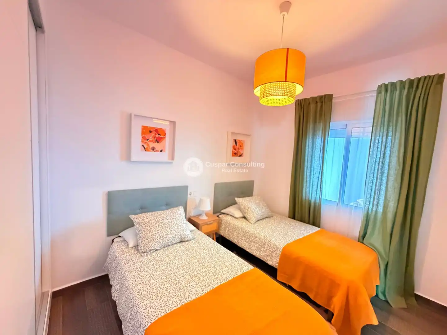 Schlafzimmer von Einfamilien-Reihenhaus zur Miete in San Javier mit Klimaanlage, Heizung und Privatgarten
