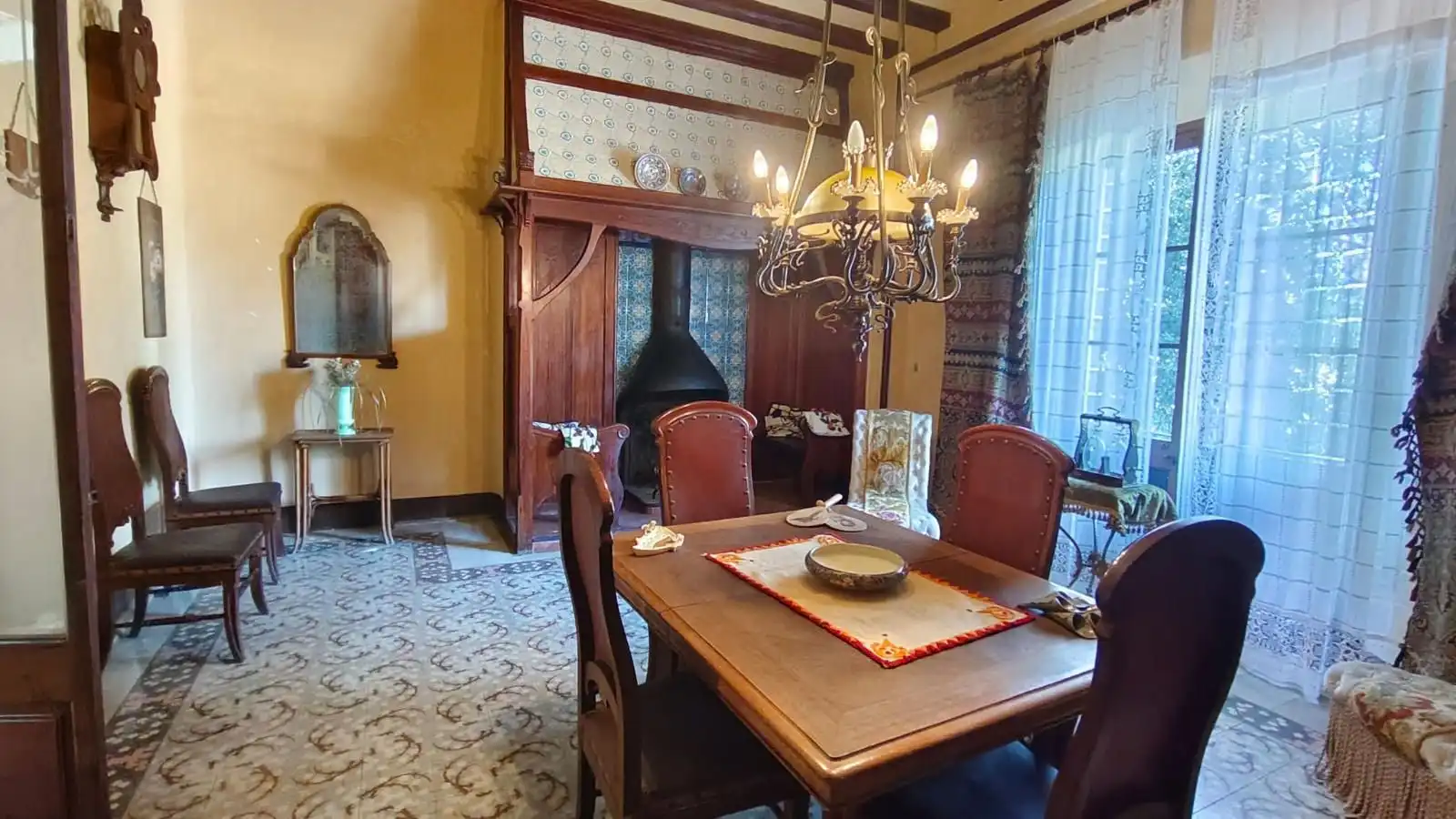 Esszimmer von Country house zur Miete in Llagostera mit Heizung, Privatgarten und Terrasse