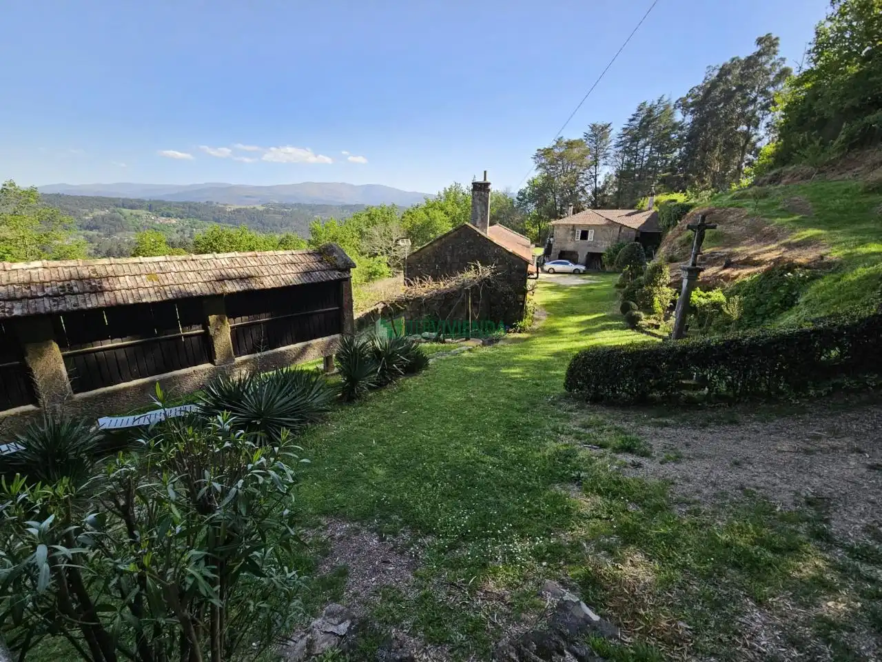 Jardín de Finca rústica en venta en A Cañiza   con Calefacción, Jardín privado y Terraza