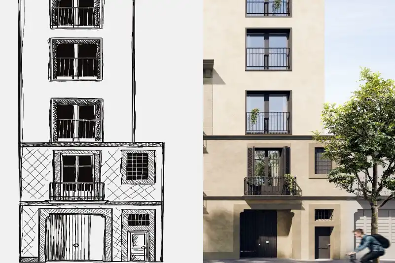 Vista exterior de Casa o xalet en venda en Barcelona amb Aire condicionat i Calefacció