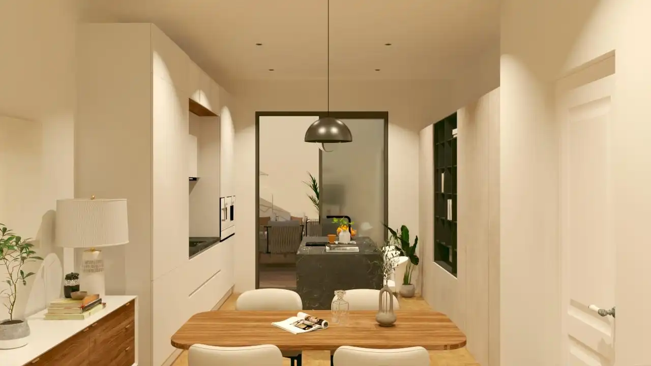 Kitchen of Flat for sale in  Palma de Mallorca  with Air Conditioner, Terrace and Furnished