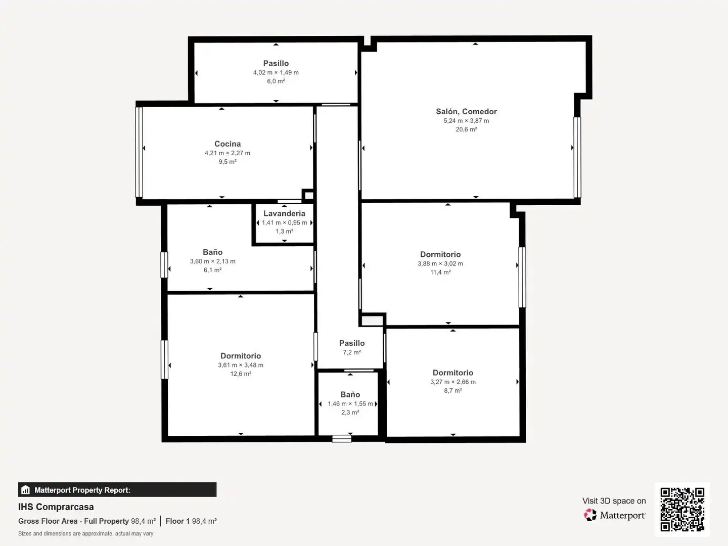 Wohnung zum Verkauf in Badajoz mit Klimaanlage, Privatgarten und Terrasse