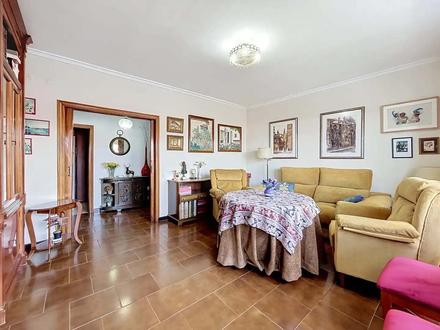 Sala de estar de Piso en venta en Sevilla con Aire acondicionado, Terraza y Amueblado