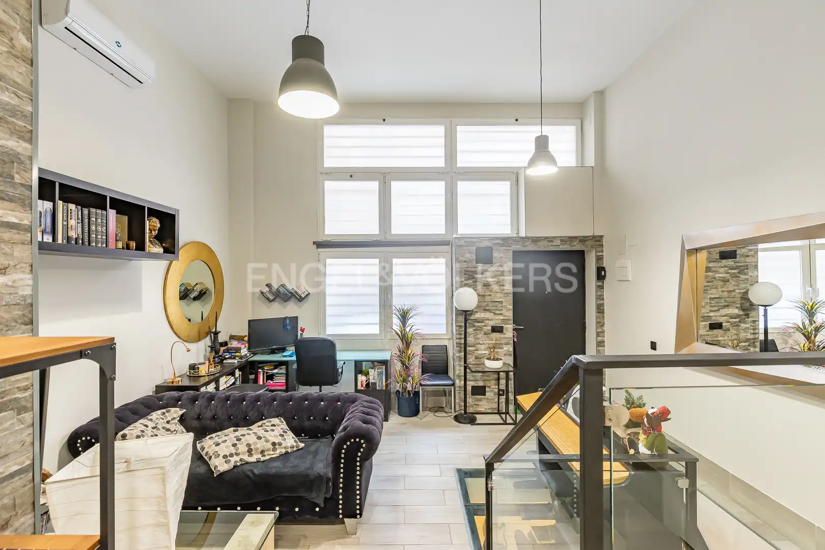 Wohnzimmer von Maisonette zur Miete in Madrid mit Klimaanlage, Heizung und Möbliert
