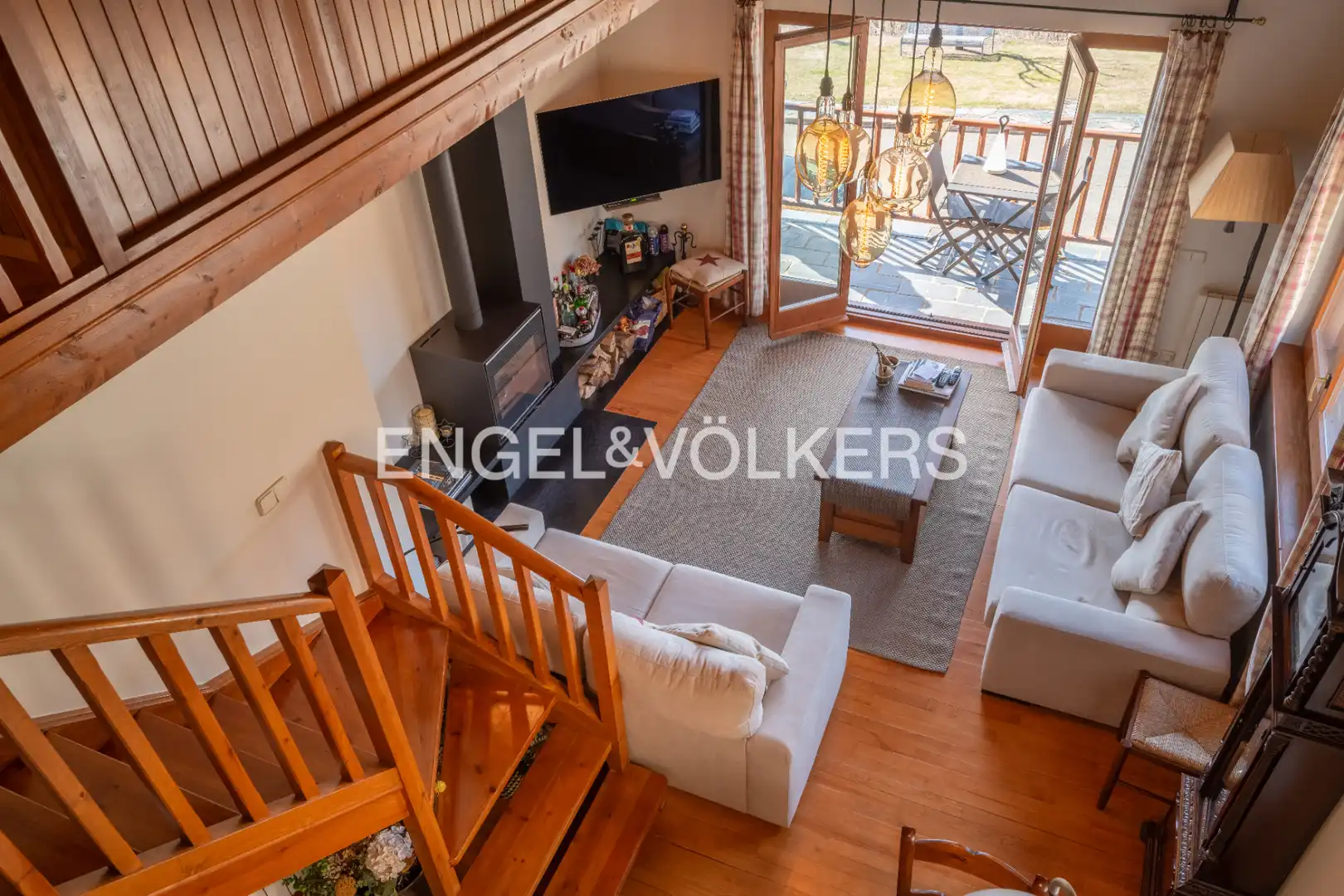 Sala de estar de Dúplex en venta en Ger con Calefacción, Parquet y Terraza