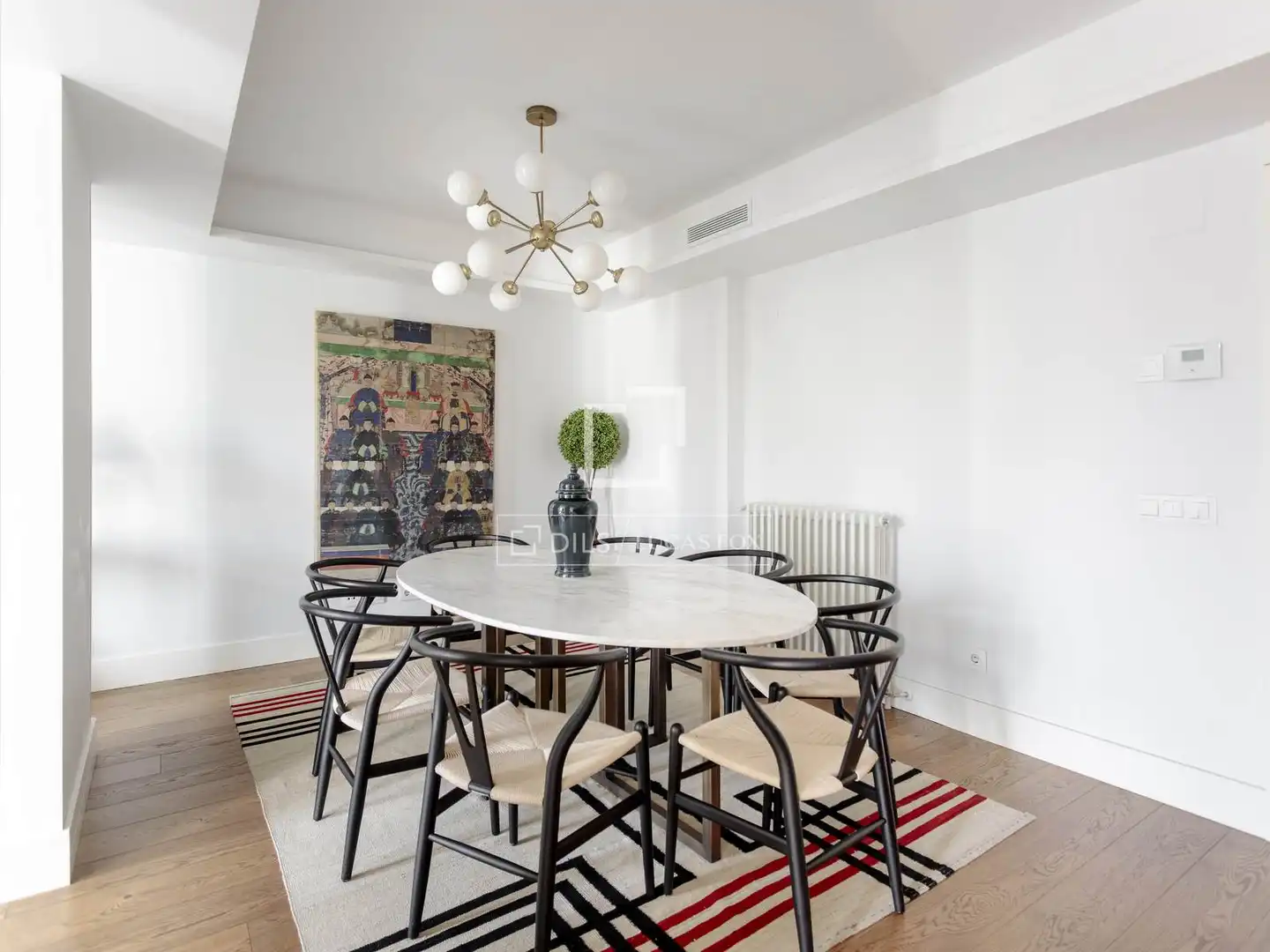 Esszimmer von Wohnung zur Miete in Madrid mit Klimaanlage, Heizung und Parkett