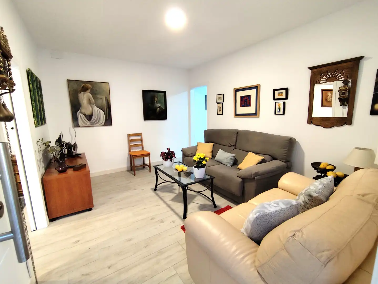 Sala d'estar de Casa adosada de lloguer en Sanlúcar de Barrameda amb Aire condicionat, Calefacció i Terrassa